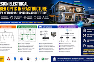 design electrical fiber optic infrastructure cctv networks IP nodes architecture
