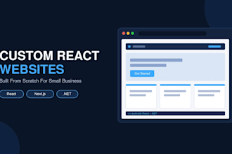 develop a custom web app with react and net
