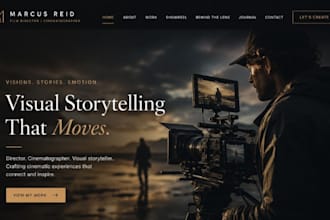 design squarespace film director cinematographer website voice actor narrator