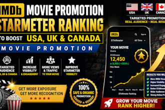 imdb movie promotion starmeter ranking to boost USA, UK canada movie promotion