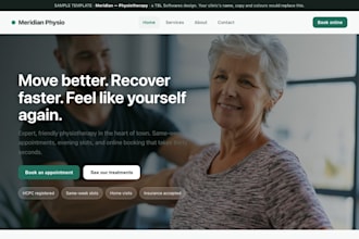 build a small business website for clinics, trades and salons