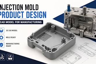 design injection mold products plastic part cad model for manufacturing