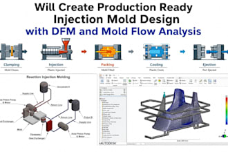 create production ready injection mold design with dfm and mold flow analysis