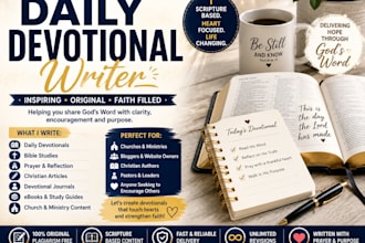 write inspiring daily devotionals christian faith content