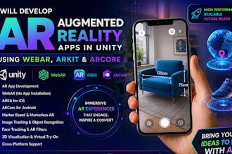 develop augmented reality ar apps in unity using webar, arkit and arcore