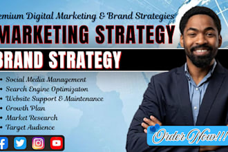 create data marketing strategy, GTM strategy, brand, social media marketing plan