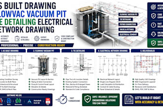 as built drawing flowvac vacuum pit tie detailing electrical network drawing