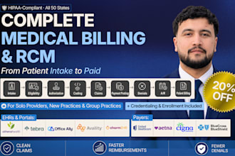 manage medical billing, rcm, claims submission and payment posting