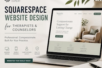 design squarespace website for therapists and counselors with online booking