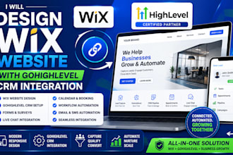 design wix website with gohighlevel CRM integration