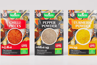 design a spice blend seasoning label and small batch food packaging design