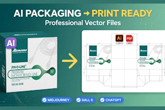 vectorize and convert ai generated packaging design into print ready vector file