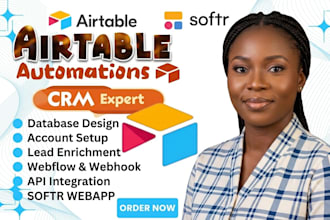 airtable expert, airtable database, airtable automation, softr webapp, n8n, make
