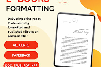 format your book for amazon KDP print and ebook