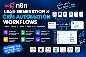 n8n lead generation and CRM automation workflows
