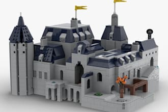 design custom lego moc models in bricklink studio with PDF building instructions
