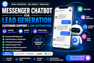 messenger chatbot for lead generation, customer support and dm automation