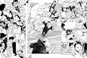 draw anime manga comic book illustration manga artist manga page webtoon manhwa