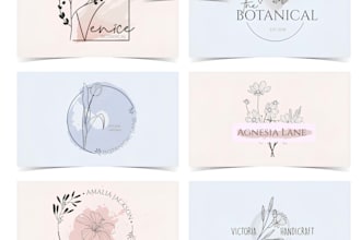 do custom elegant botanical floral logo design for your business