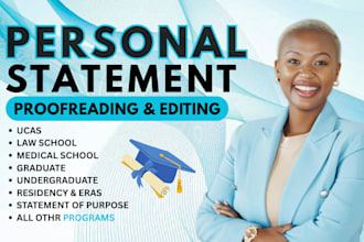 edit medical, law school, graduate school personal statement college application