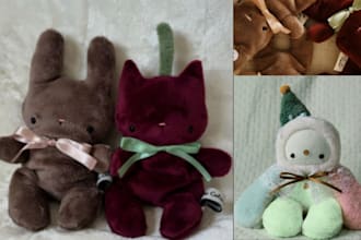create handmade soft plush custom toys kawaiie plushie stuffed animals