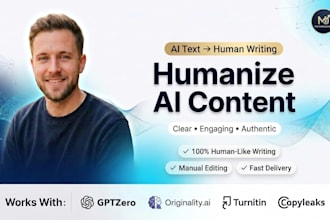 humanize ai content, proofread, and edit for natural writing
