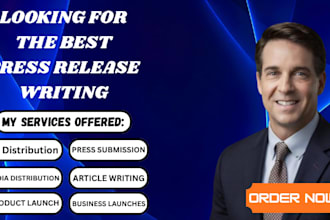 write press release for business, crypto, music and media coverage