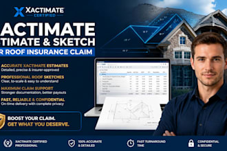 write xactimate estimate and sketch for roof insurance claim