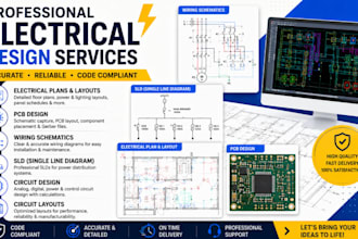 do electrical plans, pcb design, wiring schematics, sld, circuit design, layouts