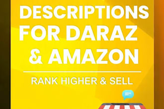 write SEO product descriptions for daraz and amazon listings