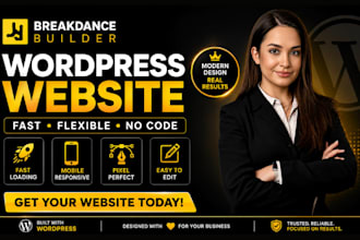 design breakdance builder wordpress website, landing page and redesign