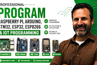program raspberry pi, arduino, stm32, esp32, esp8266 and iot program
