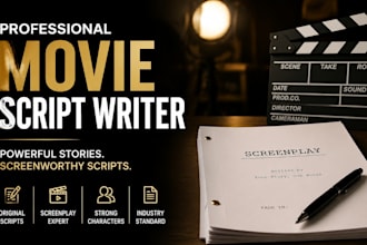 be your screenplay movie script writing for feature film script, short film