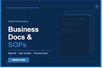 write professional technical documentation and sops
