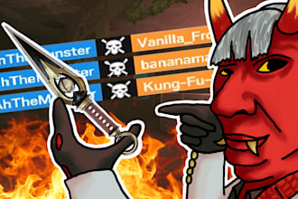 draw custom thumbnail illustrations for gaming youtubers
