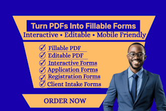 create fillable PDF forms, editable  and interactive PDF documents