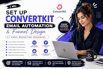 set up convertkit email automation funnel design kit email marketing sequences