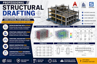 do detailed drafting using autocad, etabs, and sap2000, reduce construction risk