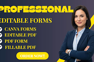 create canva fillable PDF forms, editable workbooks and documents