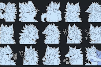draw furry telegram sticker discord sticker furry emote animated sticker pack