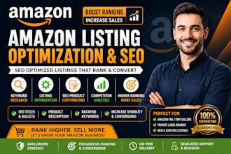 write amazon product listing description and SEO amazon listing optimization