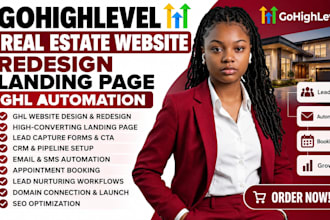 gohighlevel real estate website redesign gohighlevel landing page ghl automation