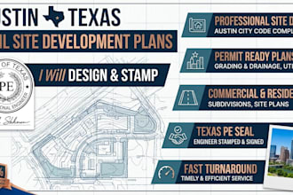 design and stamp austin texas civil site development plans
