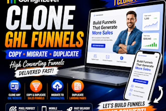 clone gohighlevel landing page, ghl website and be your go high level expert