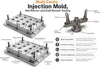 design multi cavity injection mold hot runner and cold runner tooling