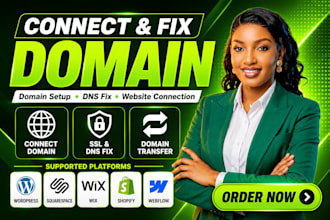 connect domain, fix and transfer domain to squarespace, wix, wordpress website