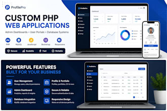 develop a custom PHP web application with mysql database