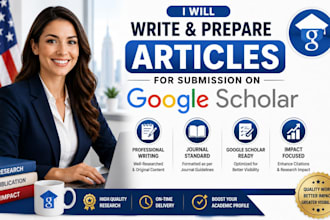 write and prepare articles for submission on google scholar