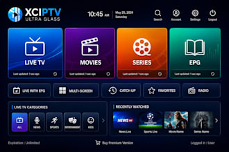 rebrand the latest xciptv ultra glass iptv app with full customization