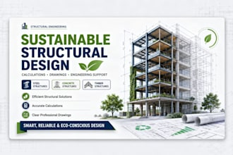 structural engineer, sustainable structural design with calculations and drawing
